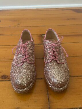 Simone Rocha 2013 Pink Glitter Runway Oxfords